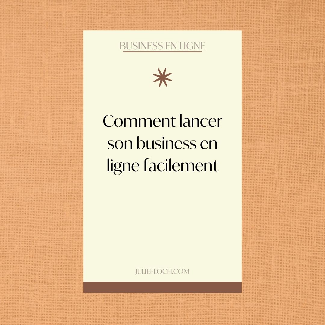 fond rose avec un titre qui dit comment lancer son business en ligne facilement