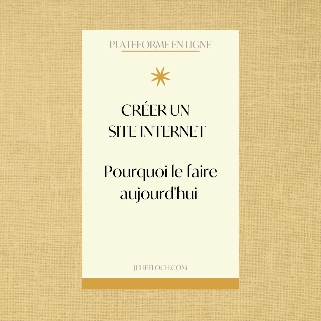 fond jaune avec le titre créer un site internet pourquoi le faire aujourd'hui