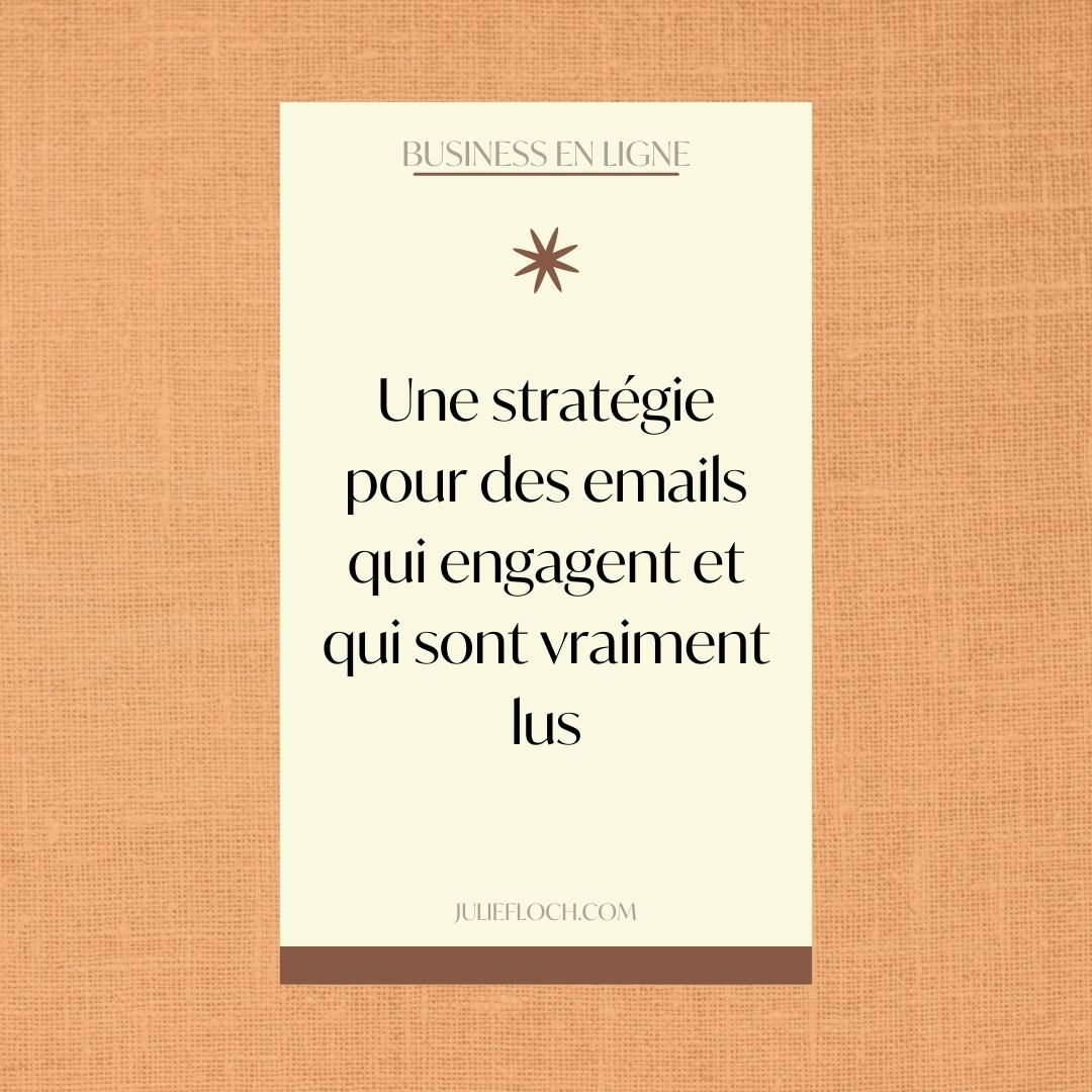 fond rose avec un titre qui dit une stratégie pour des emails qui engagent et qui sont lus